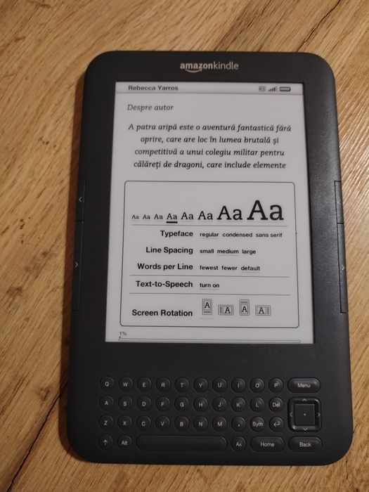 Amazon Kindle 3 keyboard