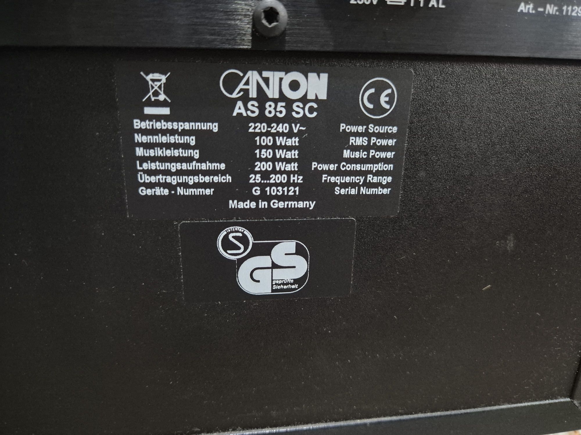 Canton AS 85 SC subwoofer activ