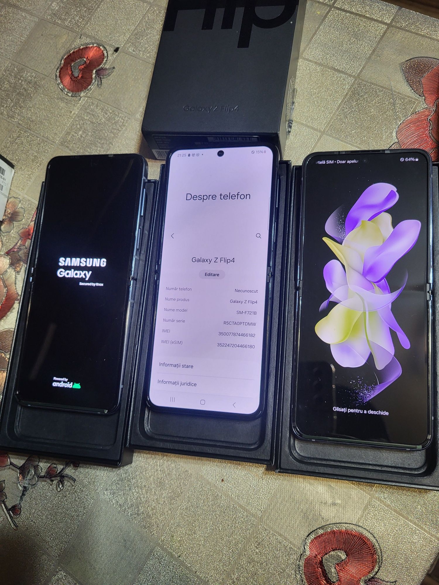 Samsung Galaxy Z-Flip 4-5G noi/negru,violet,albastru 256gb