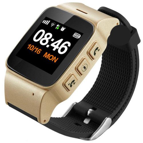 Ceas GPS Copii si Seniori iUni U100 Plus, Wifi, Champagne Gold