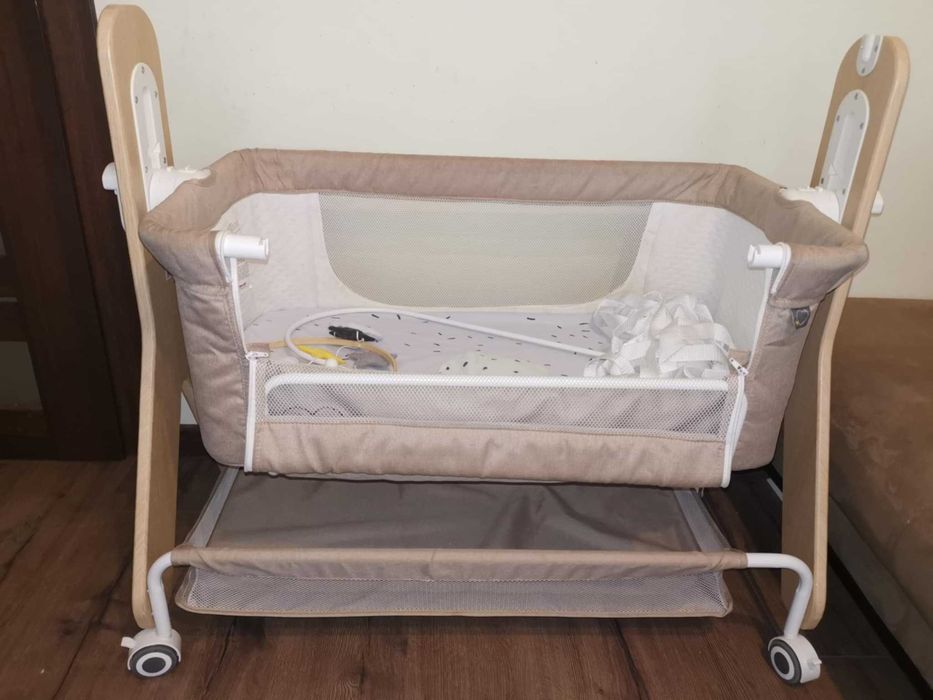 Бебешка кошара с падаща страна Chipolino Пясък - Heart 2 Heart