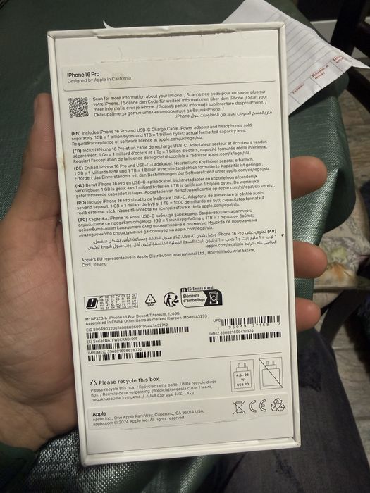 Iphone 16 pro 128GB dessert titanium