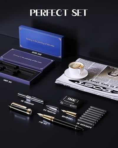 Нова ZiYoMuo Луксозен писалка с 24K златен връх + подаръчна кутия