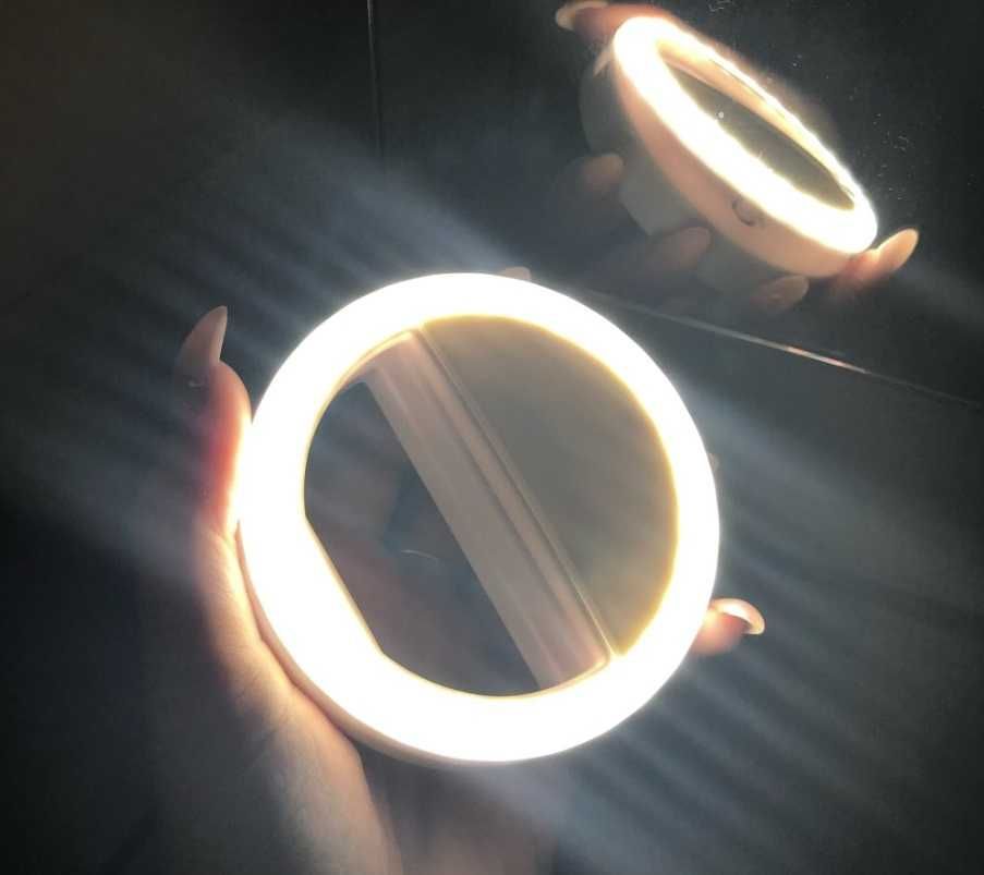 Селфи ринг светкавица за телефон USB универсална LED лампа Selfie Ring