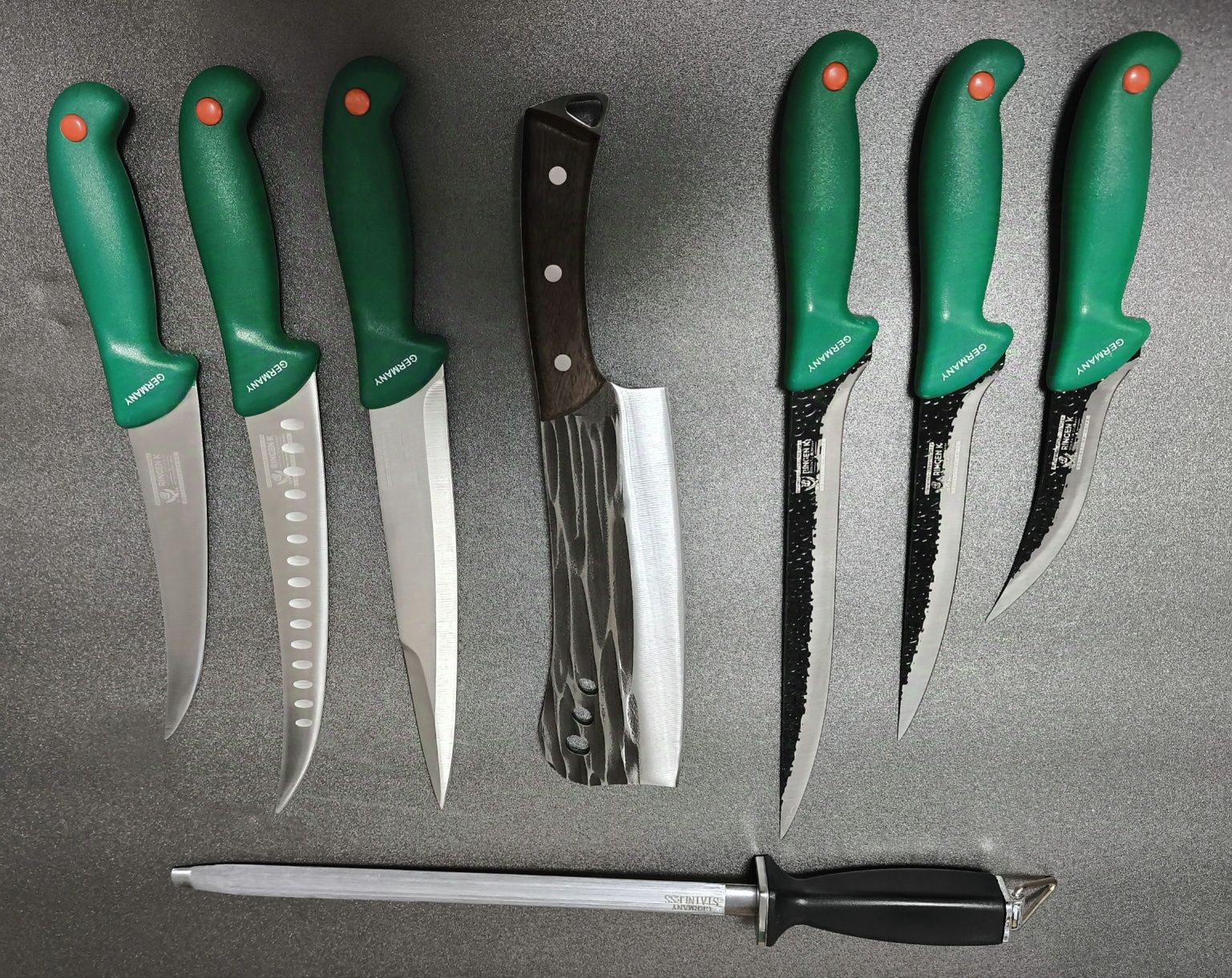 SET Cutite Macelarie 8 piese Germany Green