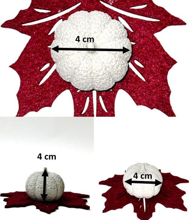 Ipsos- Set 5 dovleci din ipsos- 4 cm