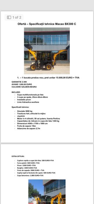 Minieexcavator macao bx300C