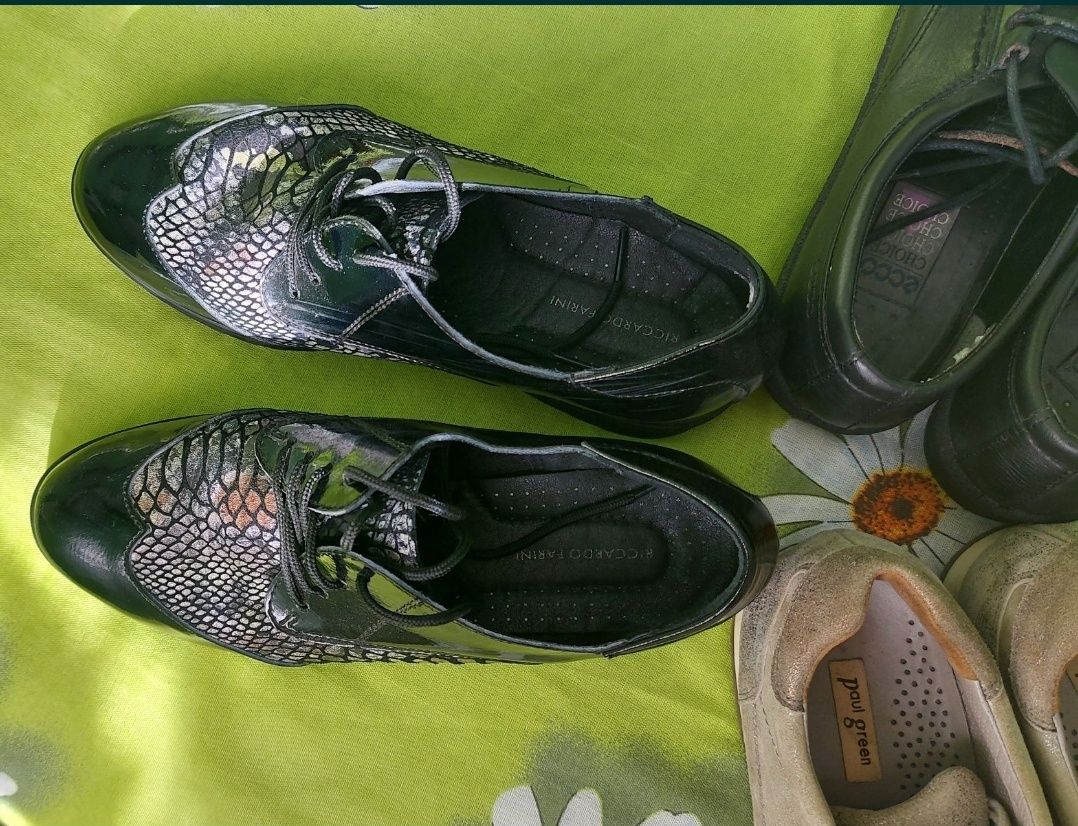 Дамски пролетни обувки естествена кожа 3 чифта