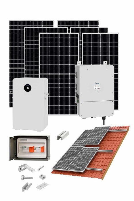 Монофазна хибридна с-ma 8kW с инвертор Deye 8kW и Deye 16kWh лит.бат