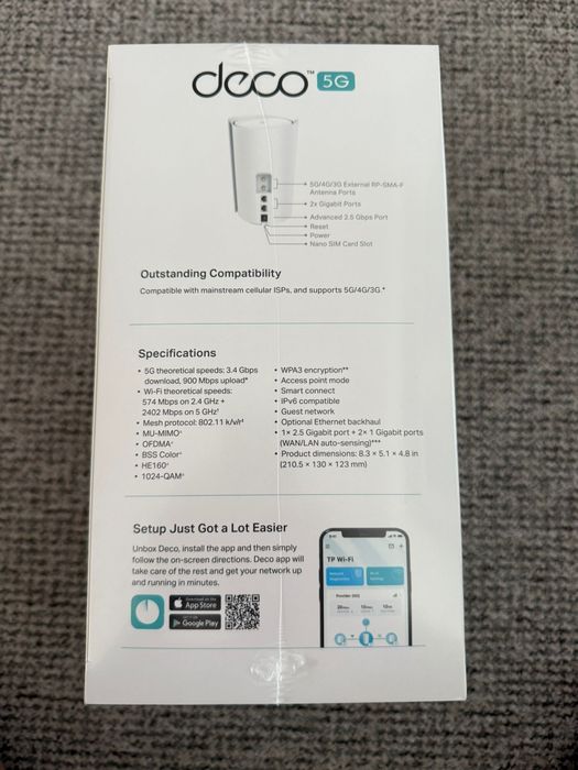 TP-Link AX3000 Smart Mesh WiFi Deco X50-5G (pachet de 1) Sigilat
