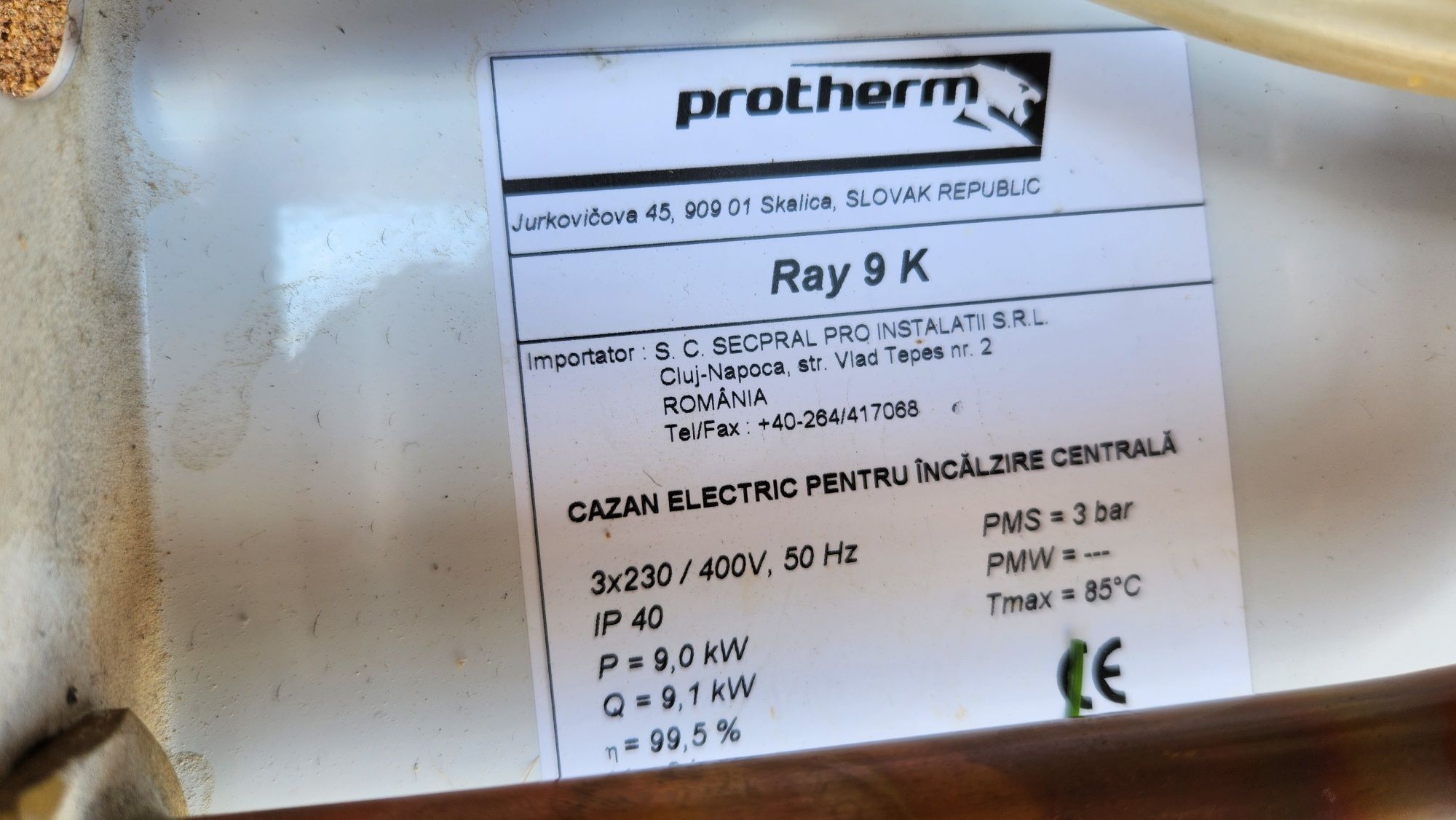 Centrala termica electrica Protherm Ray 9 kw V1