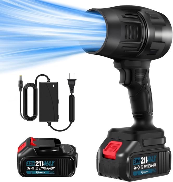 Kit suflantă de frunze Saker,jet turbo,2 ac.x21v,incarcator,sigilat