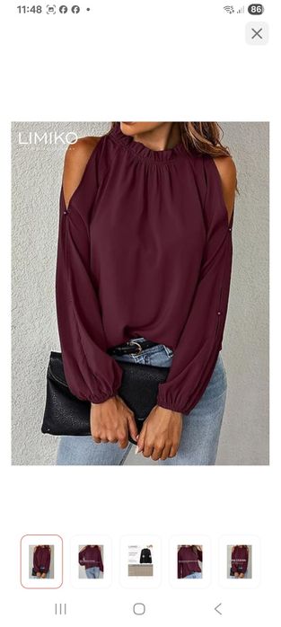 Блузка бордовый новая