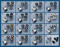 Set 4 capacele argintii valva / ventil roata auto