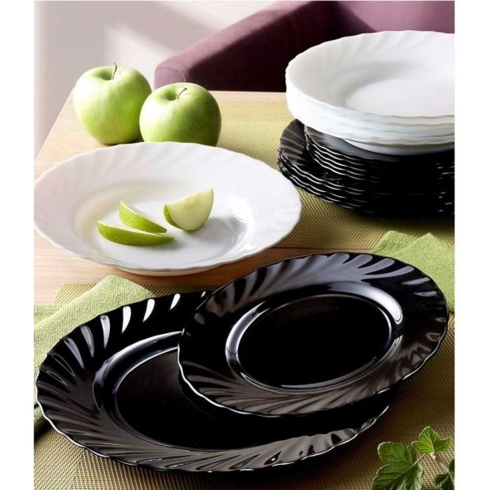 Сервиз за хранене Luminarc Trianon – 19 части (бяло + черно)