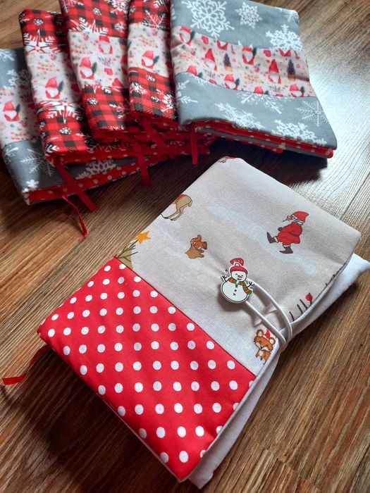 Коледни дрешки за книги/ Подвързия за книга/ Текстилна подвързия