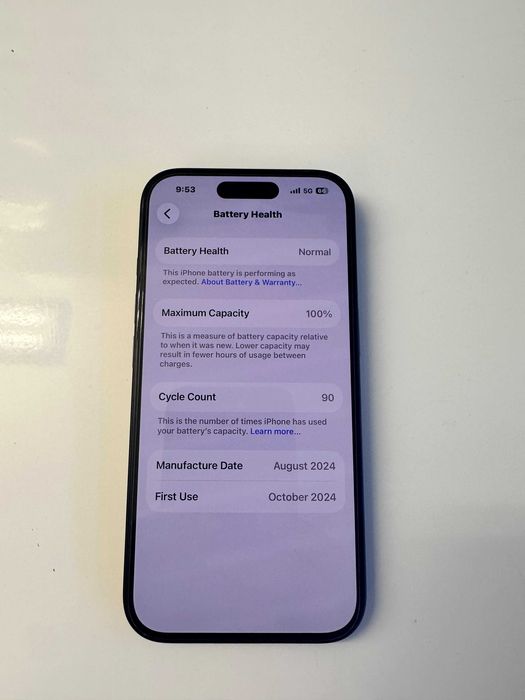 Iphone 16 128gb пълен комплект + кейс на Mous + 1г оставаща гаранция