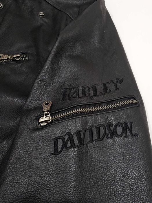 HARLEY DAVIDSON Харли Оригинално Кожено Рокерско Яке Рокерия Кожа L-XL