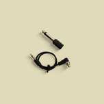 Cablu sincron PC Sync tata - jack 2.5mm + adaptor 6.35mm tata 20cm