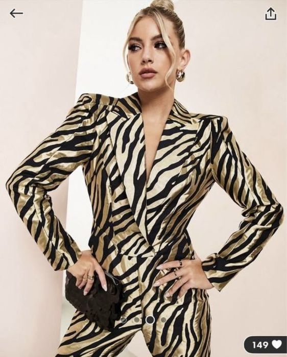 Вечерний жакардовый комбинезон Asos