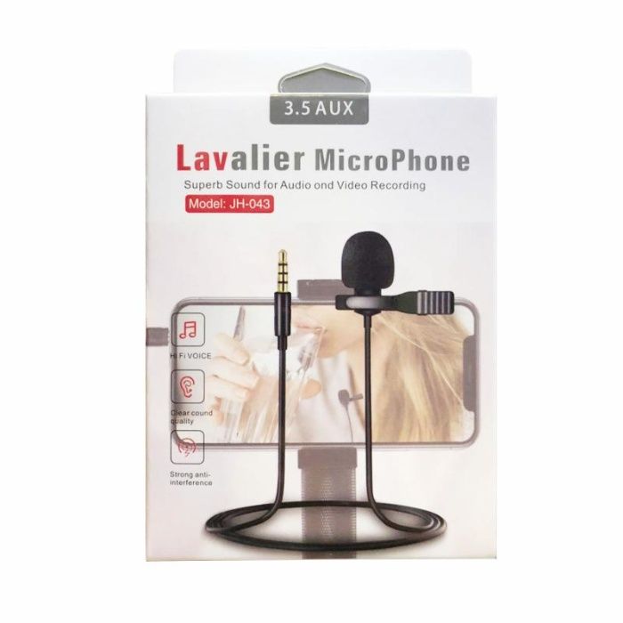 Петличный микрофон Lavalier Microphone JH 043 jack 3.5 mm