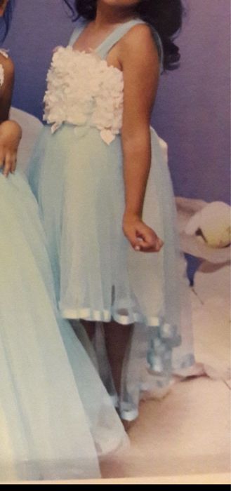 Платья вечерняя нежный голубой цвет