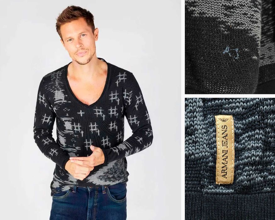 Armani Jeans Slim fit Оригинален мъжки пуловер Размер XXL / 2XL