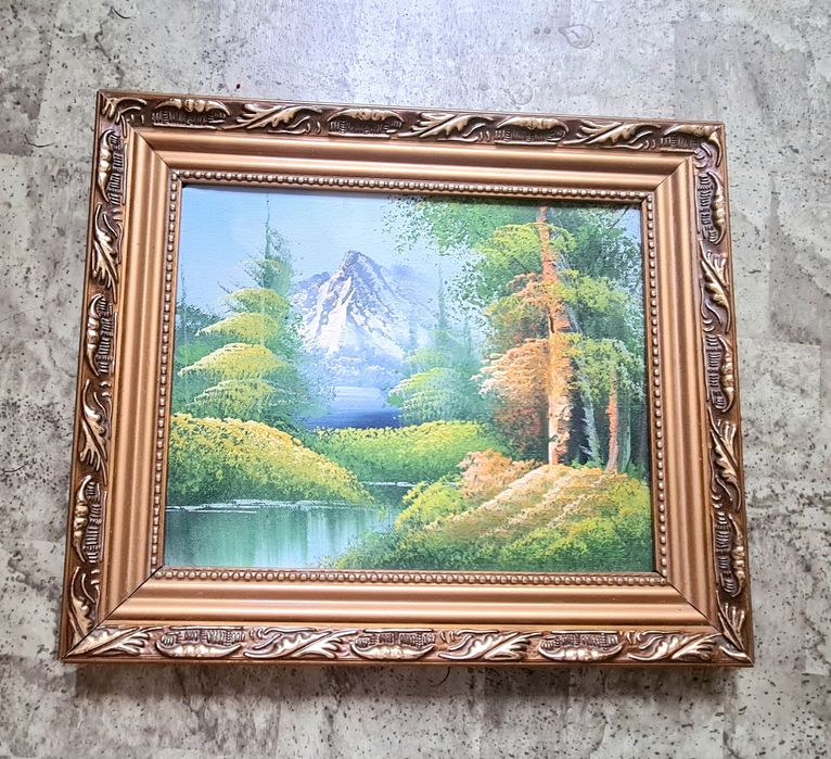 Картины маслом с багетом две за 3000тг   32,5×27,5