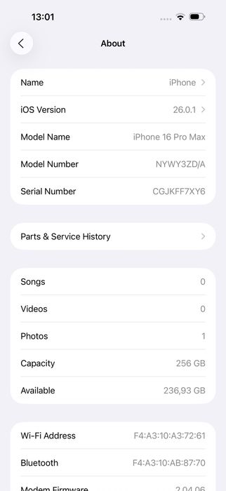 iPhone 16 pro Max  100 %батерия,  без забележка, като нов е !