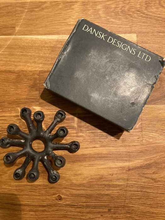 Dansk Design suport iluminat cu lumanari fonta scandinav designer rar