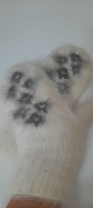 Варежки пуховые новые