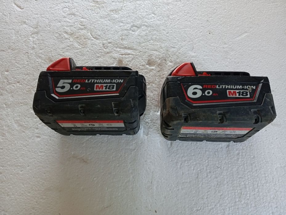 Acumulatori milwauke 18v 6ah și 5 ah