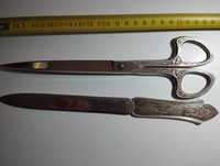 Антични нож и ножица за писма Solingen