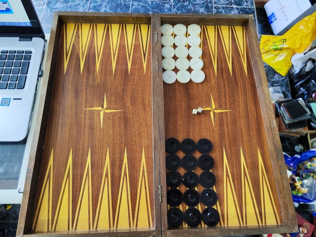 Дървена Табла и шах