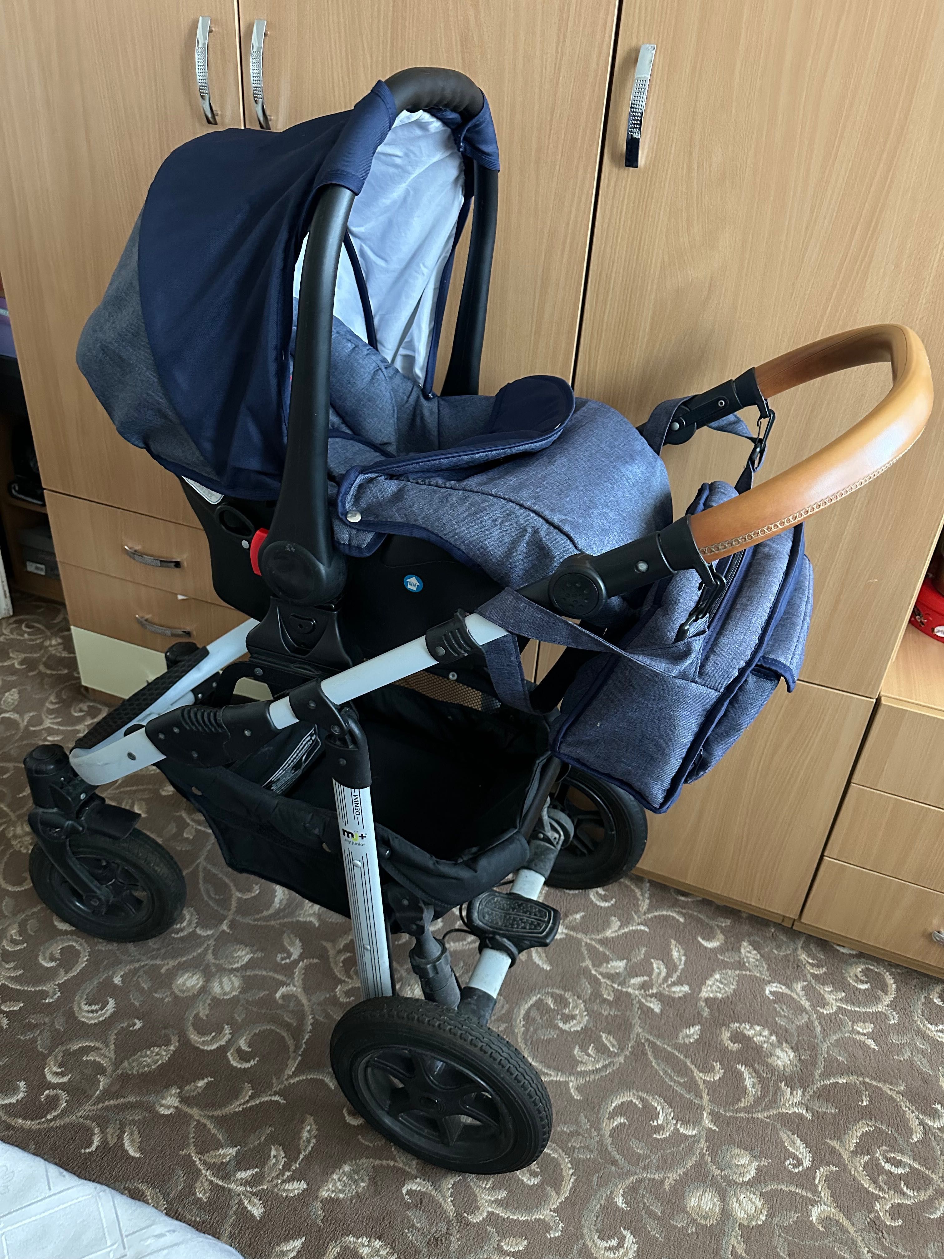 Детска количка My Junior +  Miyo 3 в 1, зимна, лятна, кош за кола