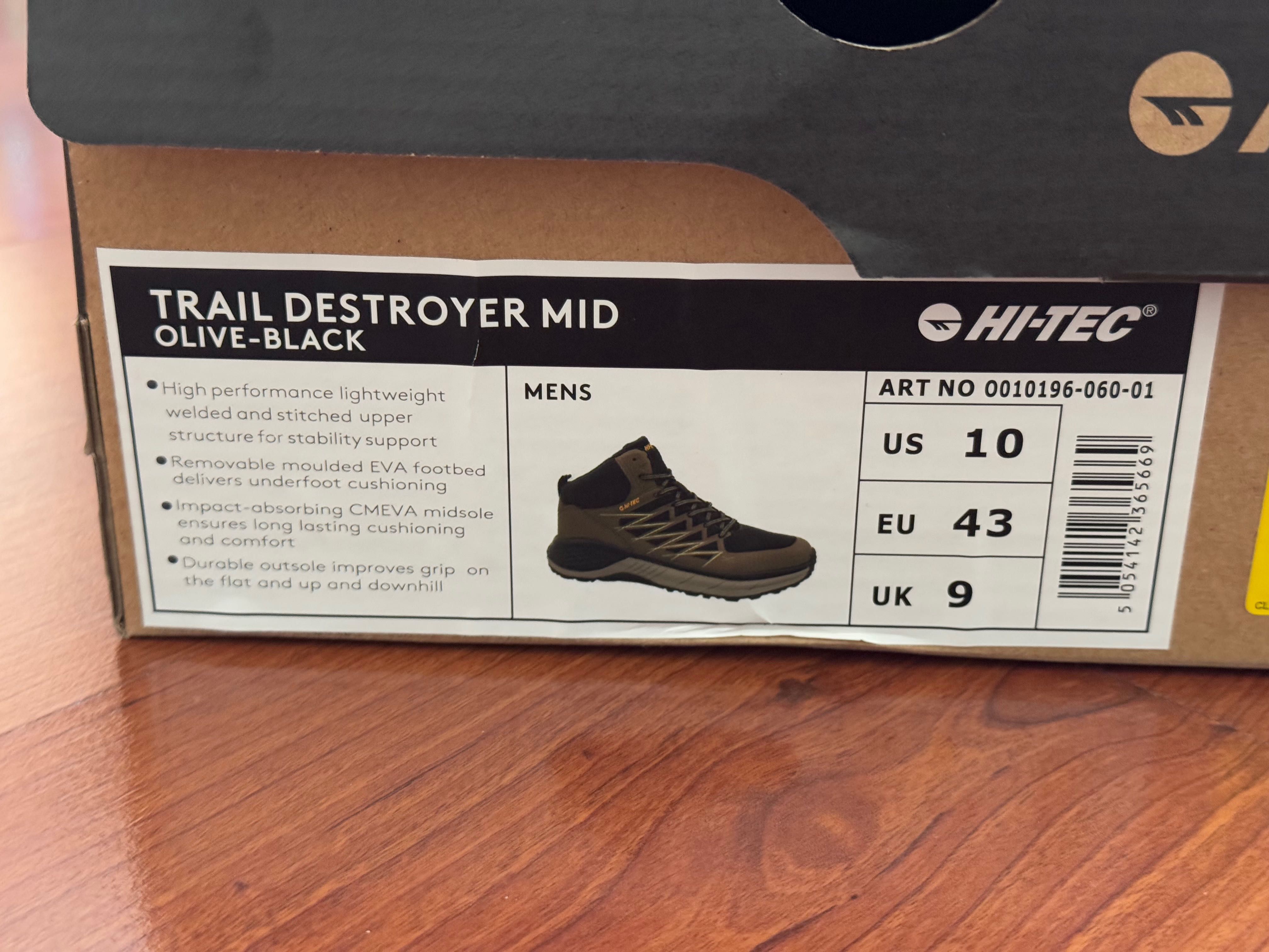 Чисто Нови Мъжки Зимни Обувки Hi-Tec Trail Destroyer 43-Номер
