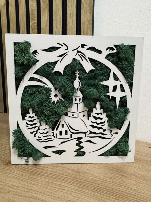 Aranjamente din licheni  pentru Craciun