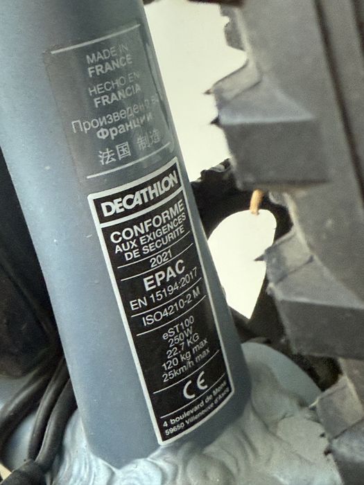 Bicicleta electrica MTB ROCKRIDER, 27,5”, E-ST 100 Albastru, mas S