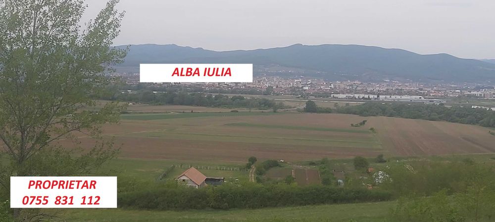 PLATA IN 12 LUNI . Teren in Ciugud 8 euro/mp cu panorama Alba Iulia