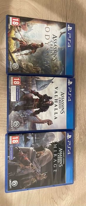AC Odyssey, AC Valhalla и AC Mirage за PS4