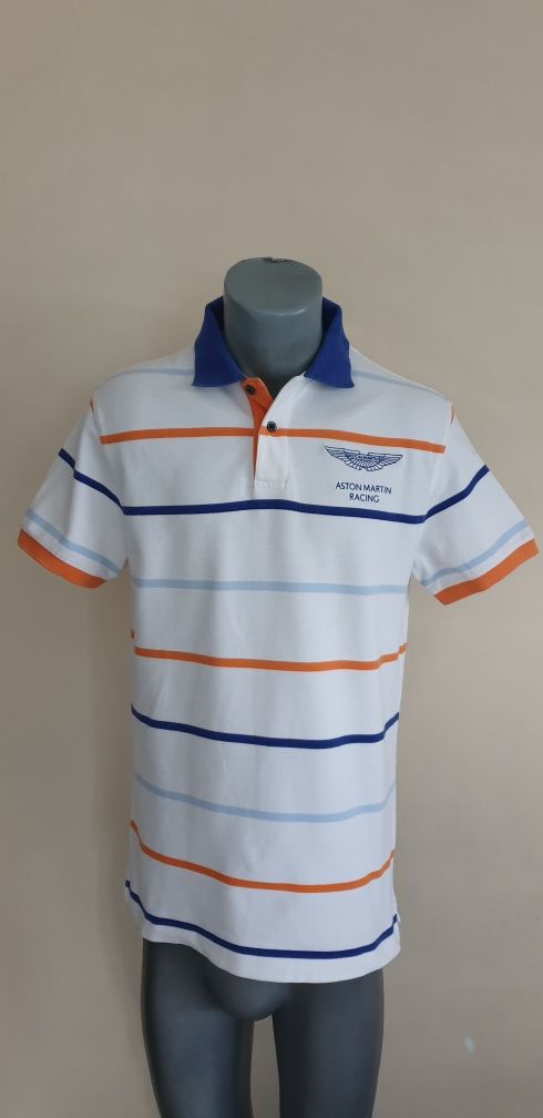 Hackett Aston Martin Pique Cotton Mens Size M ОРИГИНАЛ! Мъжка тениска!
