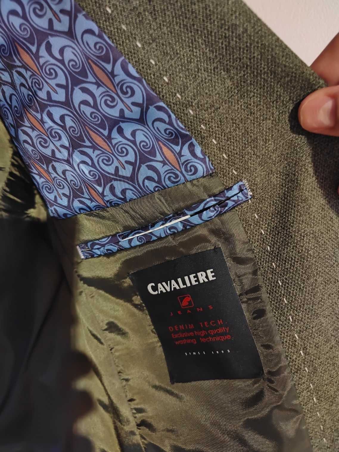 Sacou Cavaliere mărimea 48 verde-închis texturat DROP6, ca nou