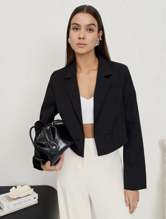 укороченный,короткий пиджак