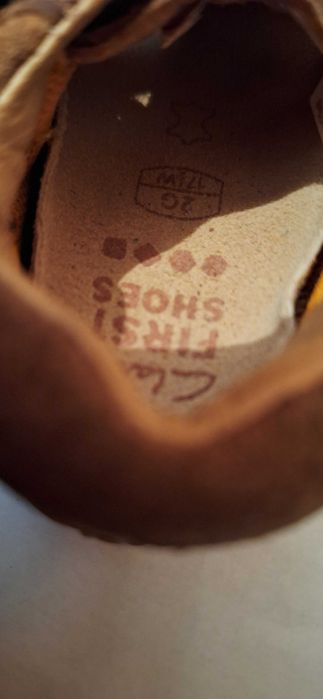 Бебешки сандали Clark's естествена кожа с естествена кожа 17 номер