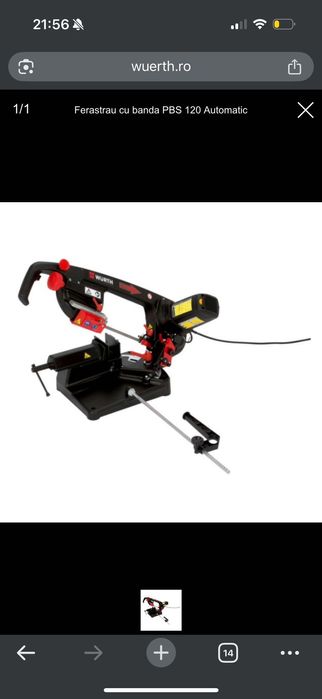 Ferastrau  wurth cu banda PBS 120 automatic