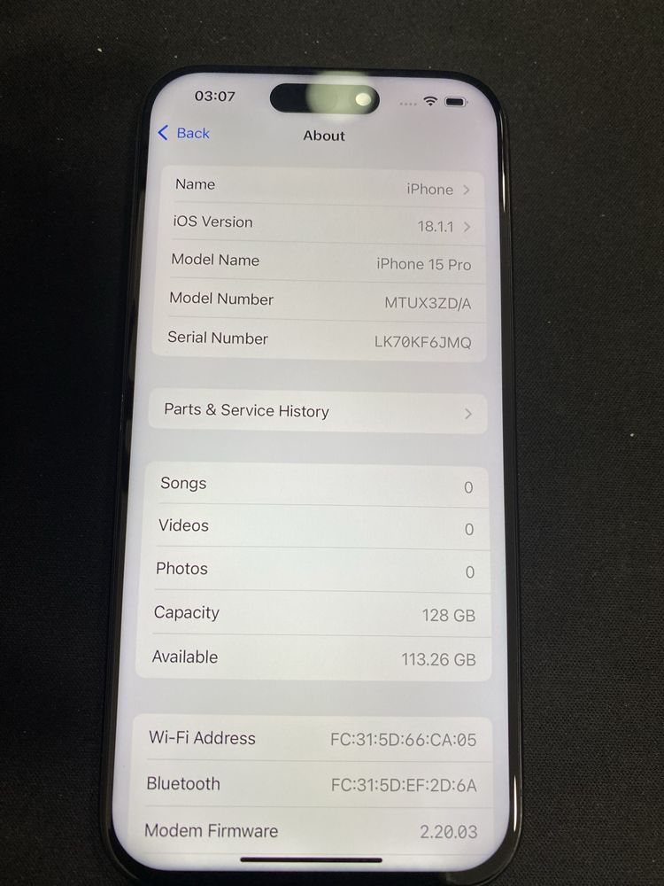 Iphone 15 Pro 128 Gb id-xxl111