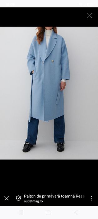 Palton Reserved, bleu