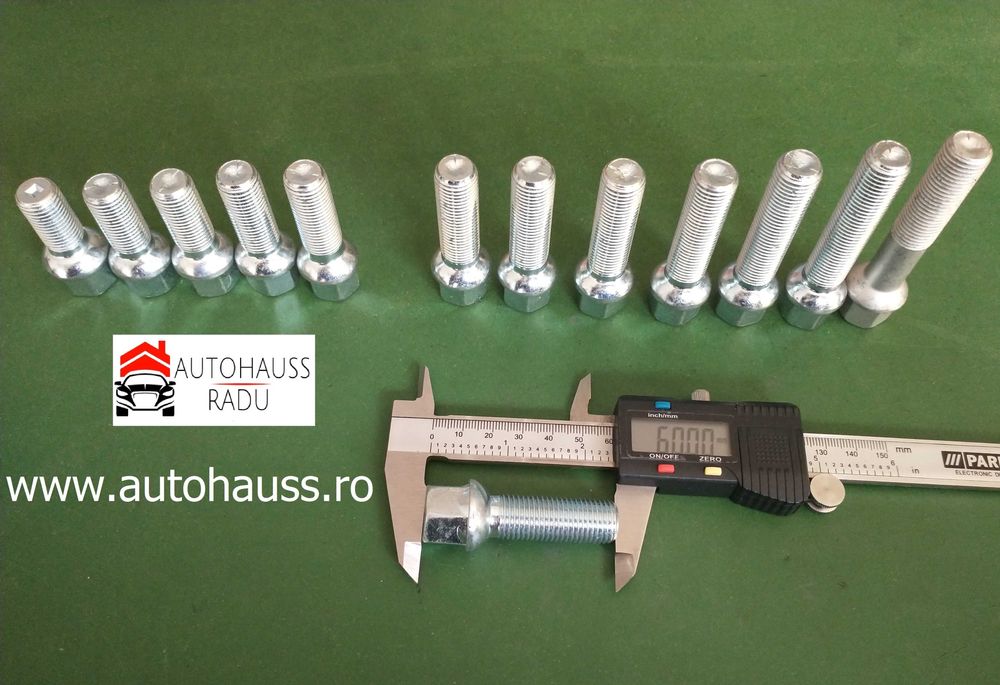 Prezoane VW Audi Mercedes M14 x 1,5 filet 40 mm Total 60 mm cap Raza