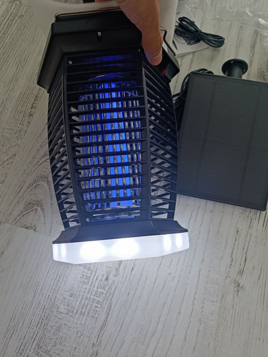 Lampa anti insecte cu panel solar + acumulator