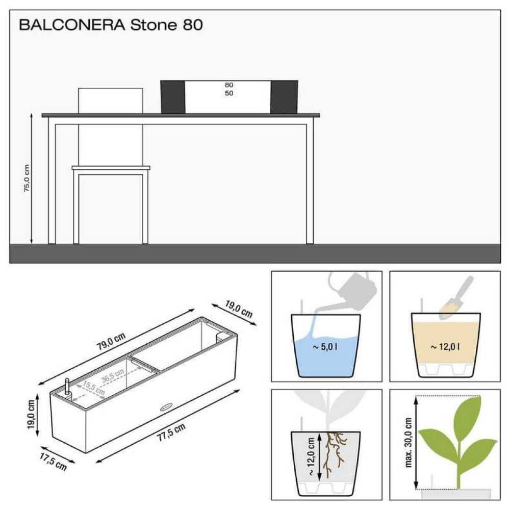 (Tuvak)- Немецкий горшок с автополивом Lechuza модели Balconera